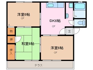 エクレールサンエイ　B棟の物件間取画像